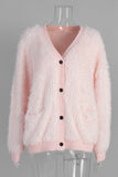 Button-Up Fuzzy Cardigan