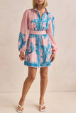 Artistic Print Mini Dress for Casual Looks