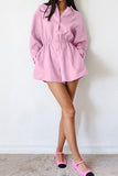 Button-Front Long Sleeve Romper