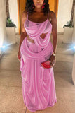 Elegant Draped Skirt Set