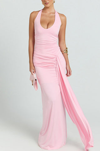 Elegant Halter Evening Gown