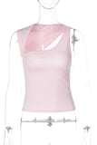 Asymmetric Cutout Tank Top