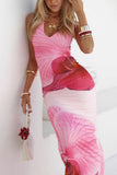 Halter Neck Floral Maxi Dress