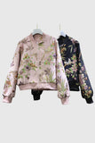 Floral Pattern Bomber Jacket