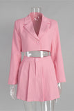 Chic Cropped Blazer and Skirt Set