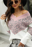 V-Neck Leopard Sweater