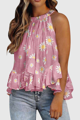 Sleeveless Ruffle Tank Top
