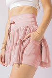 Layered Fringe Mini Skirt