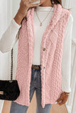 Cozy Hooded Vest with Button Detail