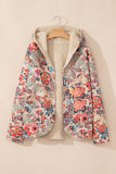 Floral Patterned Hooded Jacket