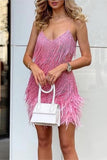 Fringe-Trim Night Out Dress