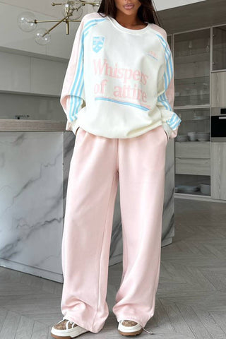 Graphic Pullover Pants Set