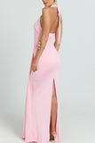 Elegant Halter Evening Gown
