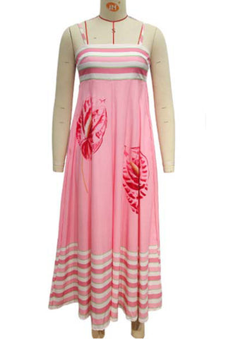 Tropical Print Flowy Casual Dress