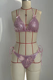 Stylish Tie-Front Bikini Set