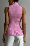 Sleeveless Ribbed Knit Tank Top