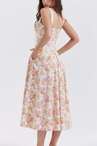 Floral Corset Casual Dress