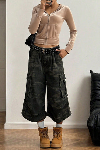 Zip-Up Hooded Sweatshirt