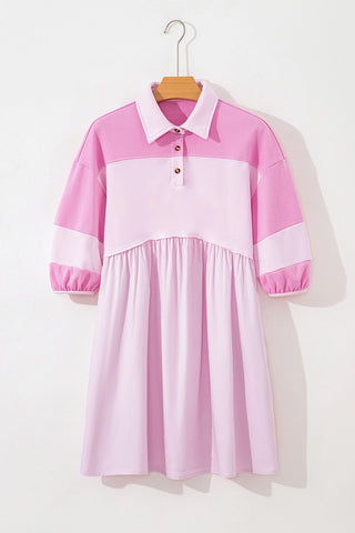 Color Block Patchwork Mini Dress