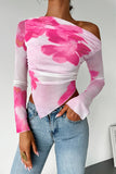 Off-Shoulder Asymmetric Blouse