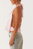 Draped Sequin Halter Top