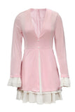 Elegant Ruffle Trim Casual Dress