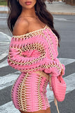 Chic Crochet Skirt Set
