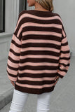 Striped Knit Pullover Sweater