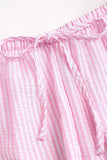 Striped Tie-Front Pants Set