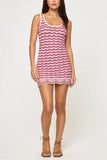 Wavy Pattern Sleeveless Casual Dress
