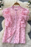 Elegant Polka Dot Skirt Set