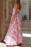 Printed Spaghetti Strap Sundress