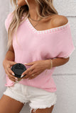 Striped Trim V-Neck Tank Top