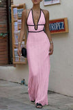 Lace-Up High Neck Sundress