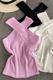 Cross-Back Ribbed Tank Top