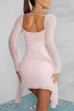 Embellished Sheath Casual Dress