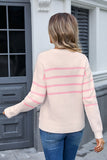 Bow Accent Striped Sweater