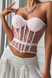 Polka Dot Sheer Bustier Top