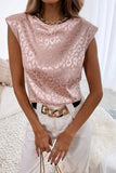 Sleeveless Leopard Print T-Shirt