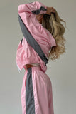 Chic Two-Piece Pants Set with Stripe Detail