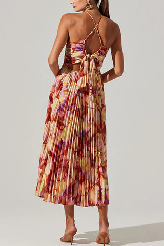 Strappy Floral Midi Dress