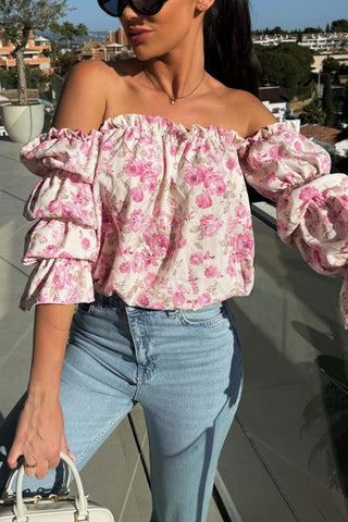 Off-The-Shoulder Ruffle Blouse