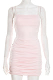 Ruched Spaghetti Strap Dress