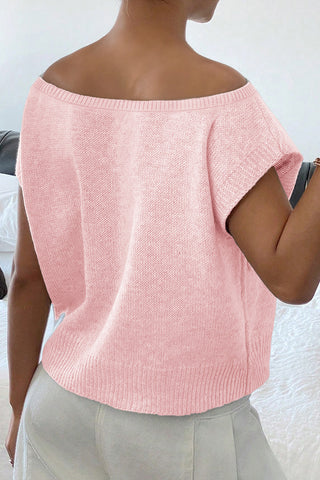 Off-Shoulder Floral-Patterned Sweater