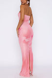 Strapless Floral Maxi Dress