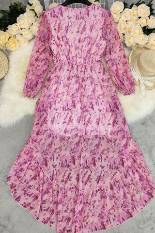 Floral Ruffle Casual Dress