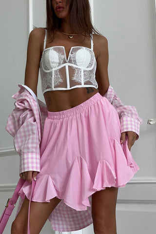 Elegant High-Waist Mini Skirt