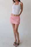 Sequin Floral Accent Mini Skirt