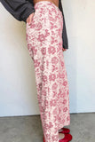 Floral Print Straight-Leg Jeans