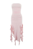 Strapless Ruched Vacation Dress